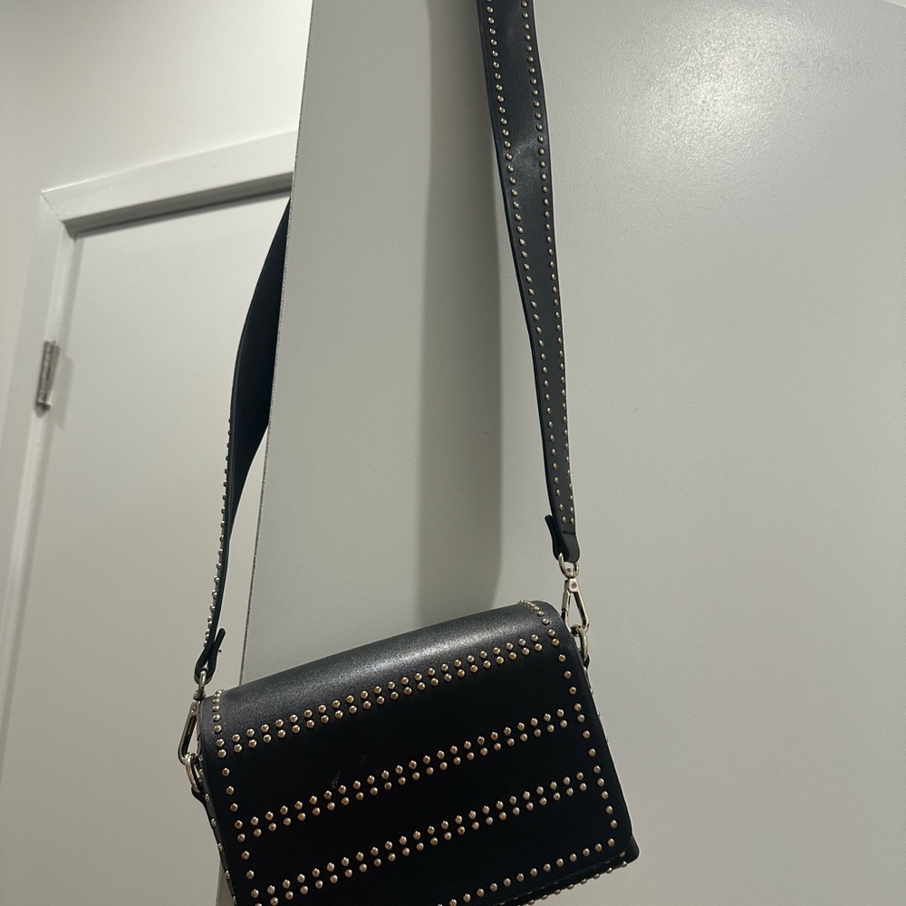 Black Studded Crossbody Bag